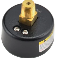 Pressure Gauge: 2" Dial, 100 psi, 1/4" Thread, NPT, Center Back Mount