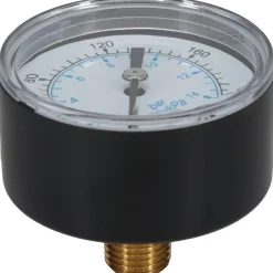 Pressure Gauge: 2" Dial, 200 psi, 1/4" Thread, NPT, Center Back Mount
