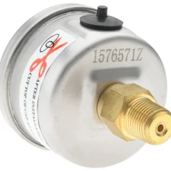 Pressure Gauge: 1-1/2" Dial, 100 psi, 1/8" Thread, NPT, Center Back Mount