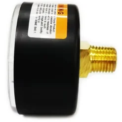 Pressure Gauge: 2" Dial, 30 psi, 1/4" Thread, NPT, Center Back Mount