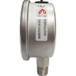 Pressure Gauge: 2-1/2" Dial, 100 psi, 1/4" Thread, NPT, Lower Mount