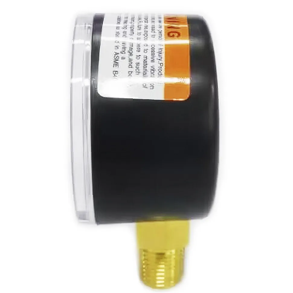 Pressure Gauge: 1-1/2" Dial, 100 psi, 1/8" Thread, NPT, Lower Mount