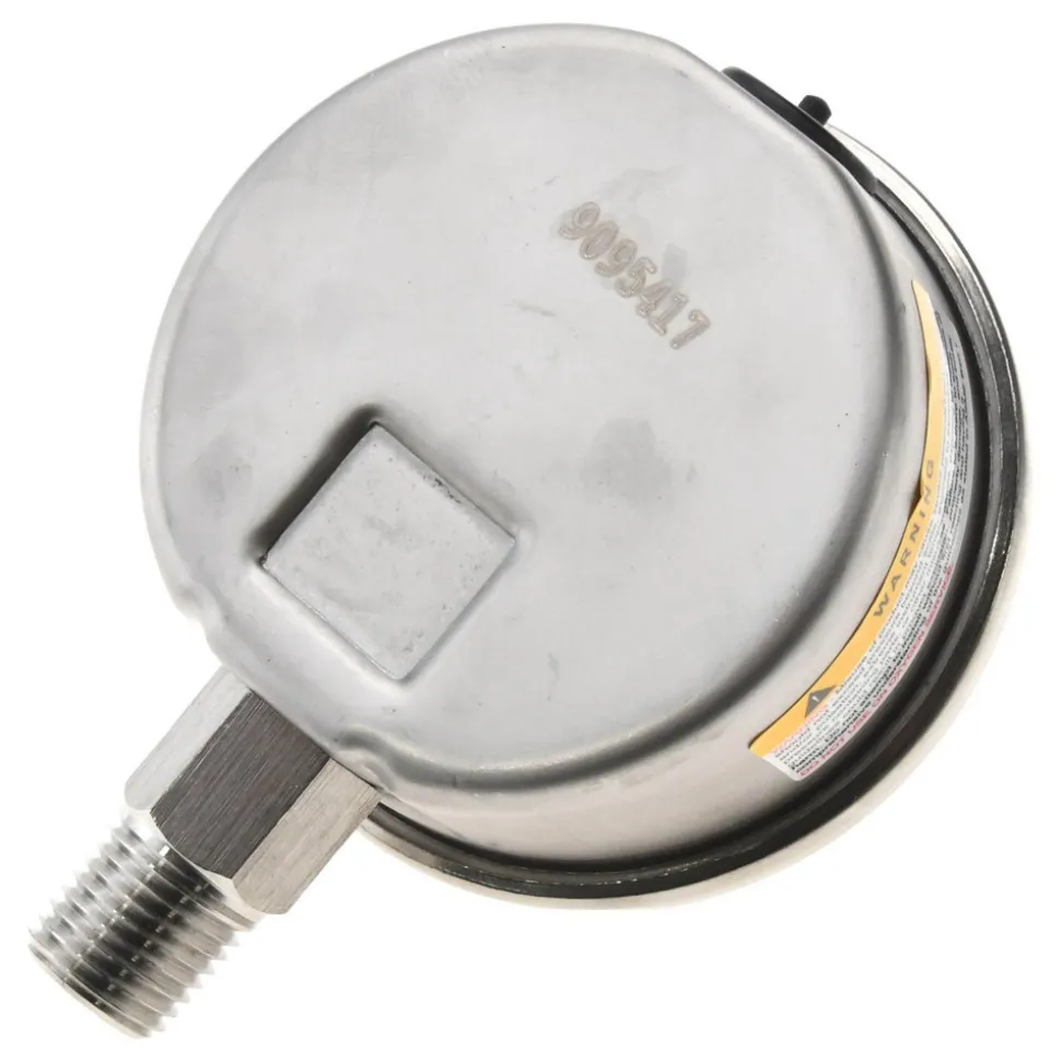 Pressure Gauge: 2-1/2" Dial, 1,000 psi, 1/4" Thread, NPT, Lower Mount