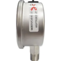 Pressure Gauge: 2-1/2" Dial, 160 psi, 1/4" Thread, NPT, Lower Mount