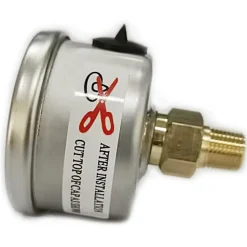 Pressure Gauge: 1-1/2" Dial, 60 psi, 1/8" Thread, NPT, Center Back Mount