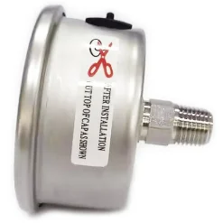 Pressure Gauge: 2-1/2" Dial, 5,000 psi, 1/4" Thread, NPT, Center Back Mount