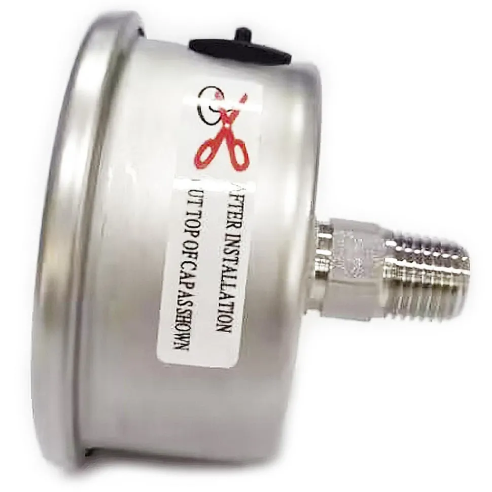Pressure Gauge: 2-1/2" Dial, 5,000 psi, 1/4" Thread, NPT, Center Back Mount