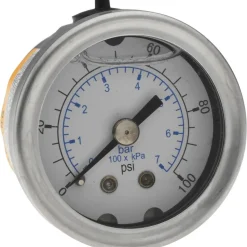 Pressure Gauge: 1-1/2" Dial, 100 psi, 1/8" Thread, NPT, Center Back Mount