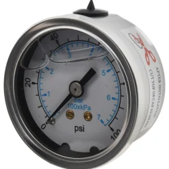 Pressure Gauge: 2" Dial, 100 psi, 1/4" Thread, NPT, Center Back Mount