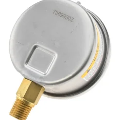 Pressure Gauge: 2-1/2" Dial, 1,000 psi, 1/4" Thread, NPT, Lower Mount