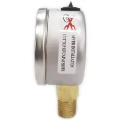 Pressure Gauge: 1-1/2" Dial, 160 psi, 1/8" Thread, NPT, Lower Mount