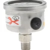Pressure Gauge: 1-1/2" Dial, 160 psi, 1/8" Thread, NPT, Center Back Mount