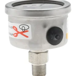 Pressure Gauge: 1-1/2" Dial, 160 psi, 1/8" Thread, NPT, Center Back Mount