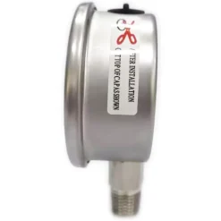 Pressure Gauge: 2-1/2" Dial, 3,000 psi, 1/4" Thread, NPT, Lower Mount