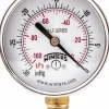 Pressure Gauge: 2-1/2" Dial, 1/4" Thread, NPT, Lower Mount