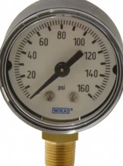 Pressure Gauge: 1-1/2" Dial, 1/8" Thread, NPT, Lower Mount