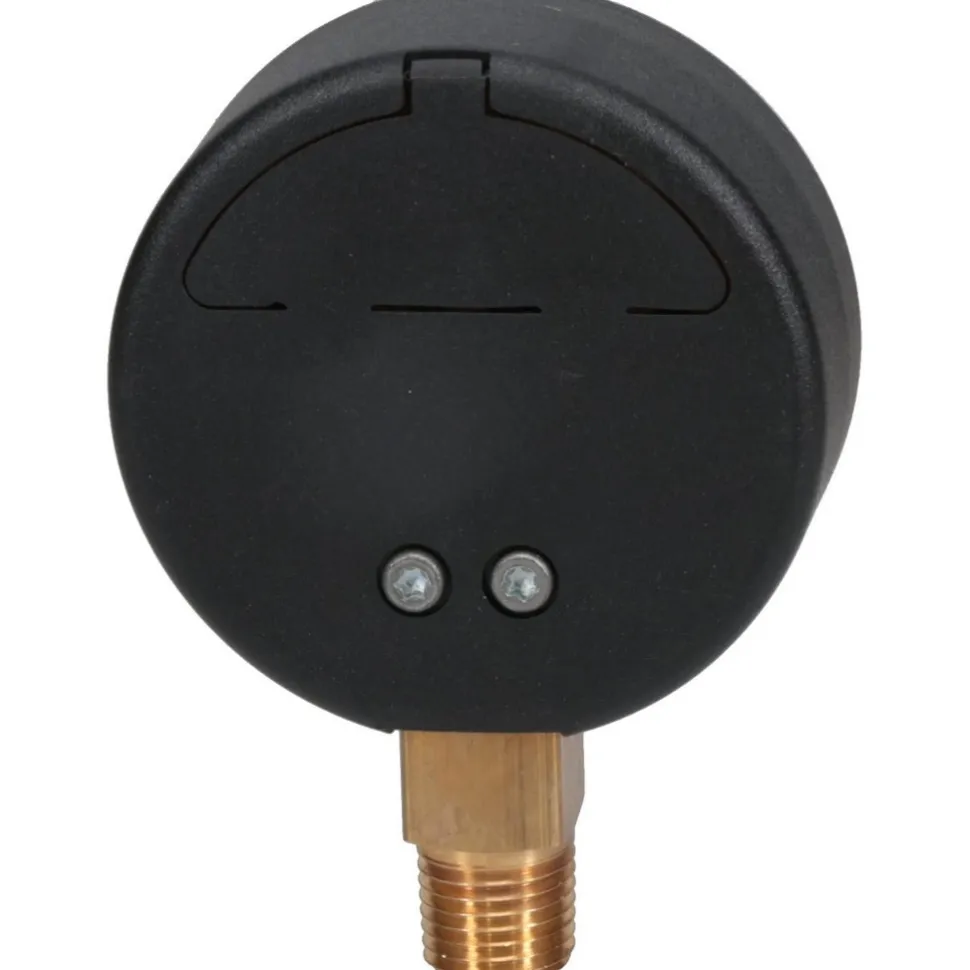 Pressure Gauge: 2-1/2" Dial, 1/4" Thread, NPT, Lower Mount