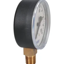 Pressure Gauge: 2-1/2" Dial, 1/4" Thread, NPT, Lower Mount