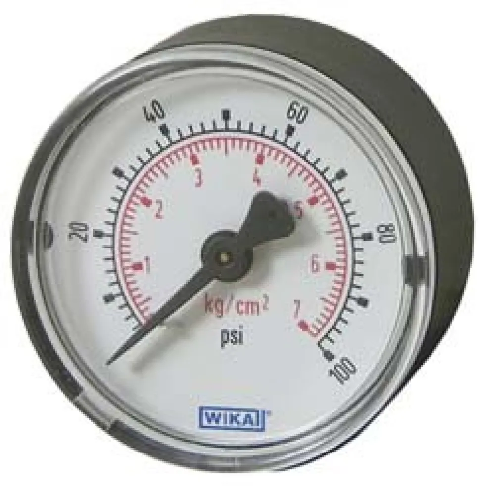 Pressure Gauge: 1-1/2" Dial, 1/8" Thread, NPT, Center Back Mount