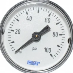 Pressure Gauge: 1-1/2" Dial, 1/8" Thread, NPT, Center Back Mount