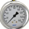 Pressure Gauge: 2-1/2" Dial, 0 to 160 psi, 1/4" Thread, NPT, Center Back Mount