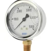 Pressure Gauge: 2-1/2" Dial, 0 to 5,000 psi, 1/4" Thread, NPT, Lower Mount