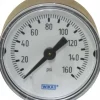 Pressure Gauge: 1-1/2" Dial, 0 to 160 psi, 1/8" Thread, NPT, Center Back Mount