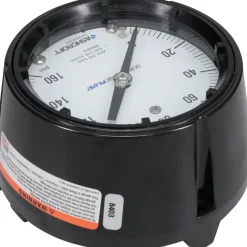 Pressure Gauge: 4-1/2" Dial, 0 to 160 psi, 1/4" Thread, MNPT, Rear Flange Mount