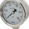Pressure Gauge: 2-1/2" Dial, 0 to 100 psi, 1/4" Thread, NPT, Lower Mount