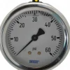 Pressure Gauge: 2-1/2" Dial, 0 to 60 psi, 1/4" Thread, NPT, Center Back Mount