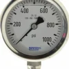 Pressure Gauge: 2-1/2" Dial, 0 to 1,000 psi, 1/4" Thread, NPT, Lower Mount