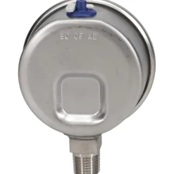 Pressure Gauge: 2-1/2" Dial, 0 to 100 psi, 1/4" Thread, NPT, Lower Mount