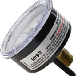 Pressure Gauge: 2" Dial, 0 to 160 psi, 1/4" Thread, NPT, Center Back Mount