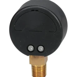 Pressure Gauge: 2" Dial, 0 to 100 psi, 1/4" Thread, NPT, Lower Mount