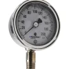 Pressure Gauge: 2-1/2" Dial, 0 to 200 psi, 1/4" Thread, NPT, Lower Mount