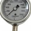 Pressure Gauge: 2-1/2" Dial, 0 to 2,000 psi, 1/4" Thread, NPT, Lower Mount