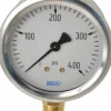 Pressure Gauge: 2-1/2" Dial, 0 to 400 psi, 1/4" Thread, NPT, Lower Mount