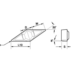 Profiling Insert: VPGR331 KC730, Carbide