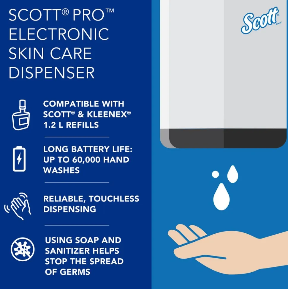 Pro High Capacity Automatic Skin Care Dispenser, Touchless Dispensing, Black, 1.2 L Capacity, 7.29" x 11.69" x 4.0"