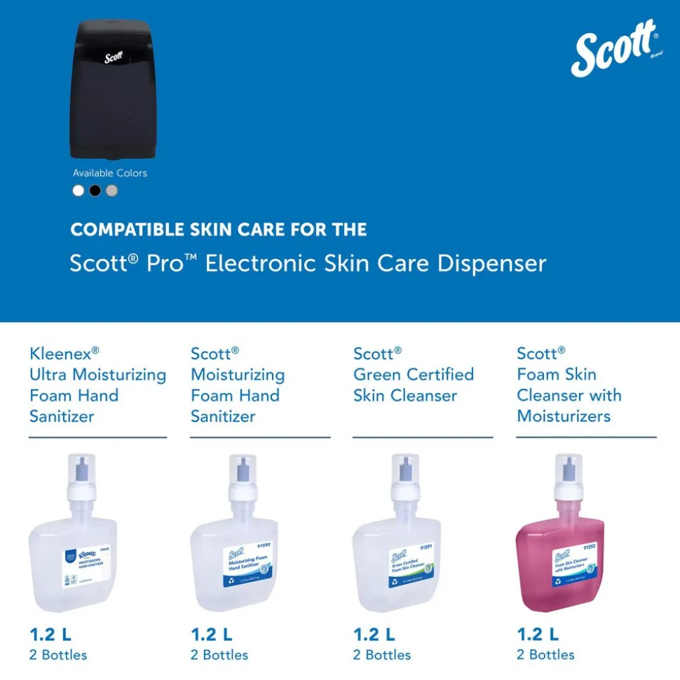 Pro High Capacity Automatic Skin Care Dispenser, Touchless Dispensing, Black, 1.2 L Capacity, 7.29" x 11.69" x 4.0"