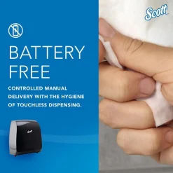 Pro Manual Hard Roll Towel Dispenser, Black, for Blue Core Scott Pro Roll Towels, 12.66