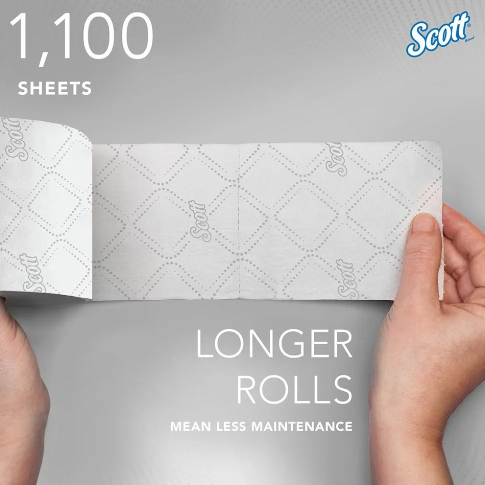 Pro Paper Core High-Capacity Standard Roll Toilet Paper with Elevated Design, 2-Ply, White