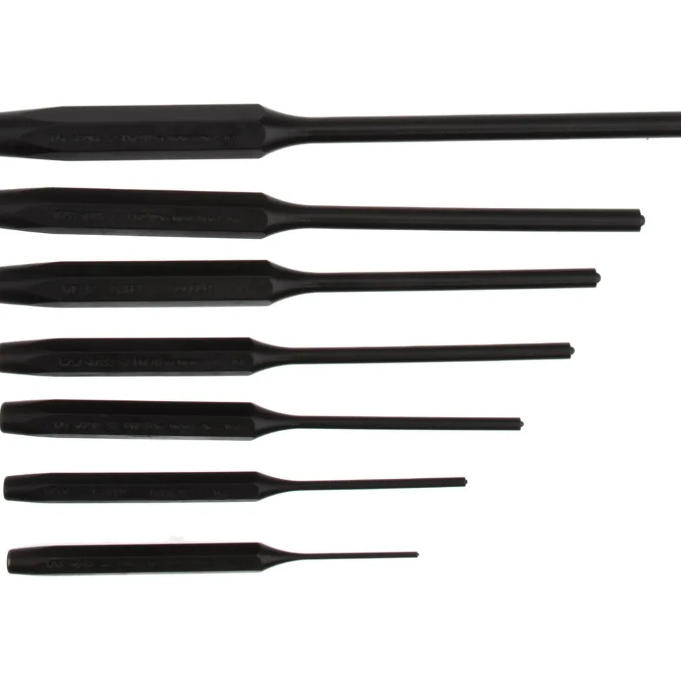 Proto Pin Punch Set: 7 Piece, 1/16" - 1/4"
