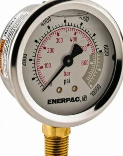 0 - 10,000 psi Liquid-Filled Hydraulic Pressure Gauge