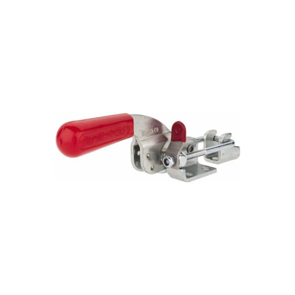 Pull-Action Latch Clamp: Horizontal, 720 lb, U-Hook, Flanged Base