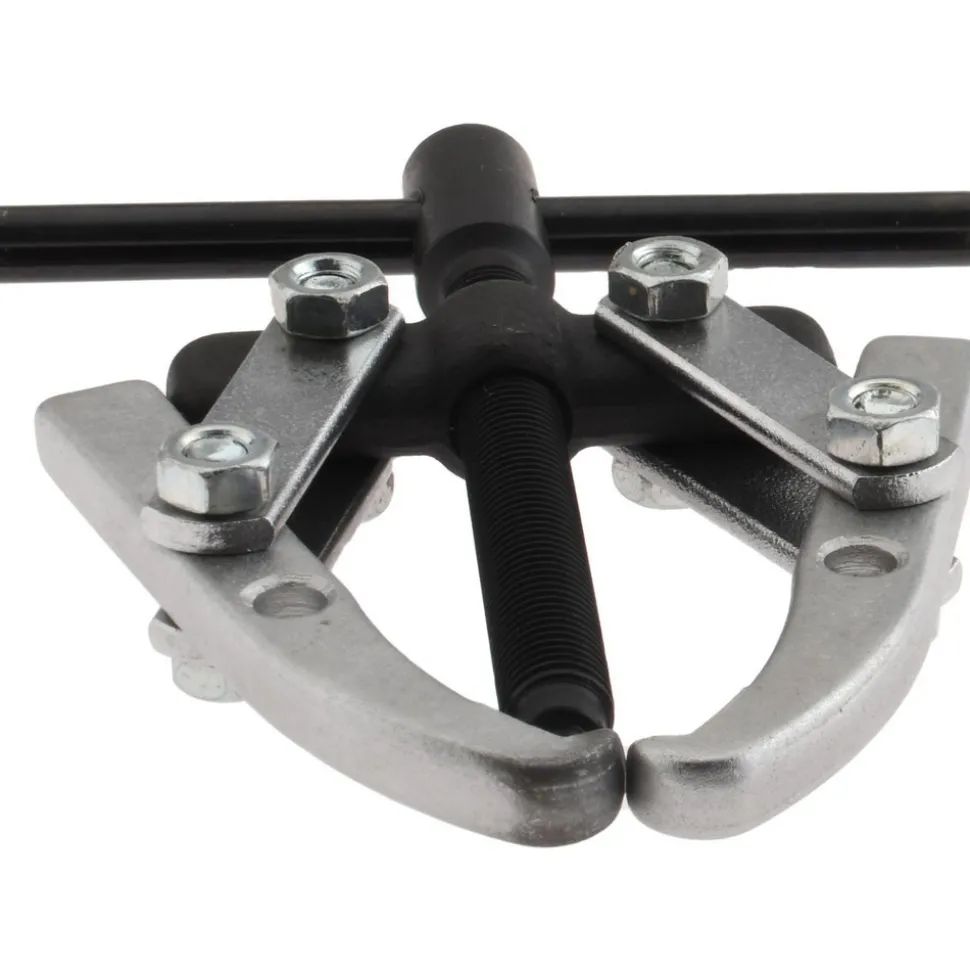 Pullers & Separators; Type: Standard Puller; Gear Puller; Applications: Gears; Application: Gears; Maximum Spread (Inch): 4; Minimum Spread (Decimal Inch): 1.6; Number Of Jaws: 2; Reach (Inch): 2-1/2; Overall Length (Inch): 5-7/64; Center Bolt Dia: 0.400; Center Bolt Length: 4.900