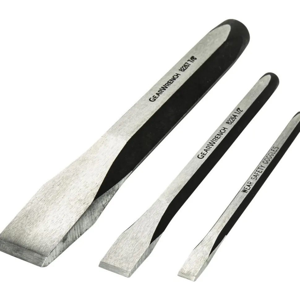 Punch & Chisel Set: 27 Pc, 1/4 - 1" Chisel, 3/16 - 1/4" Punch