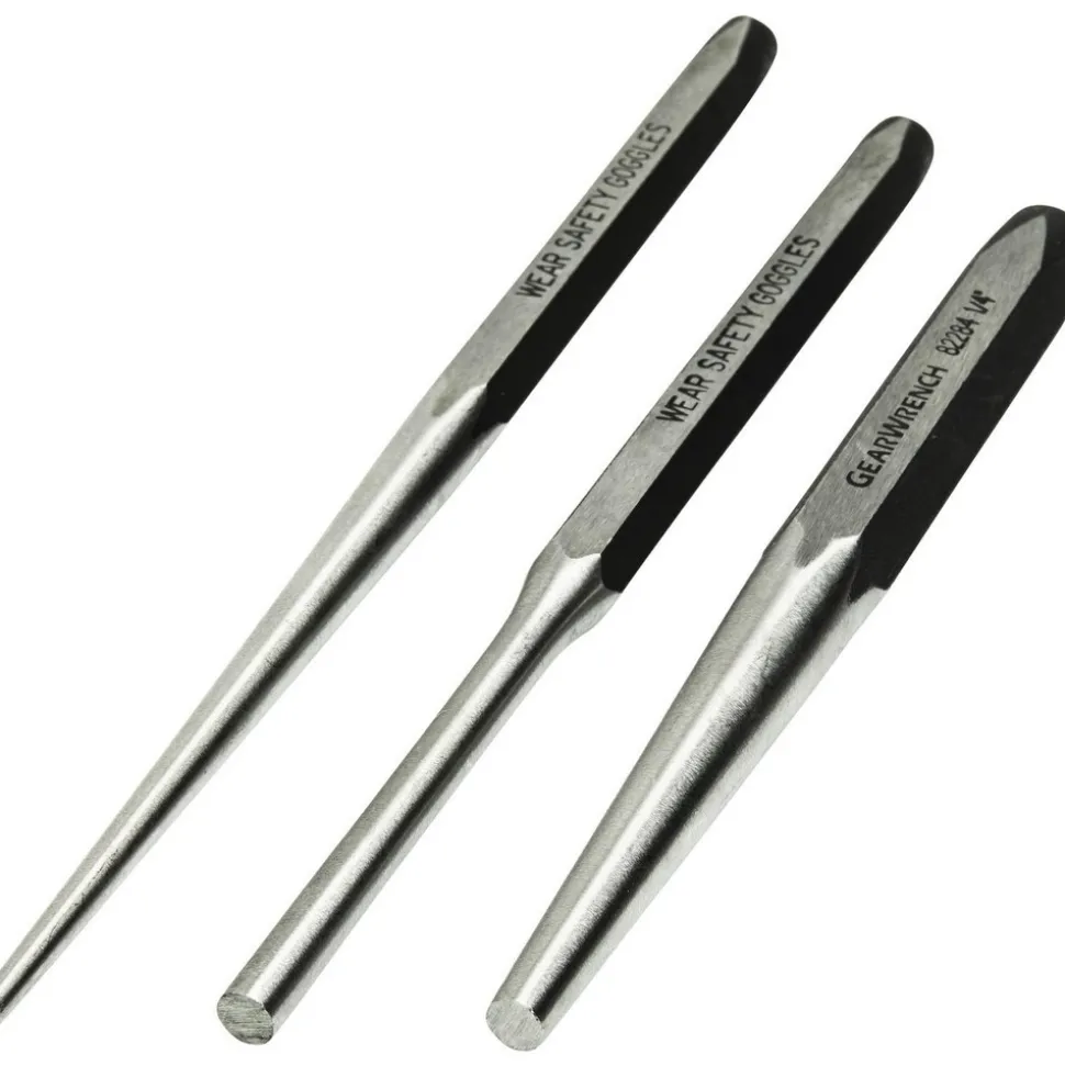Punch & Chisel Set: 27 Pc, 1/4 - 1" Chisel, 3/16 - 1/4" Punch