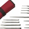 Punch & Chisel Set: 12 Pc, 1/4 - 5/8" Chisel, 3/8 - 1/2" Punch