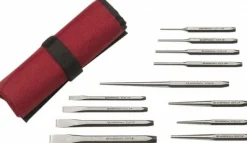 Punch & Chisel Set: 12 Pc, 1/4 - 5/8" Chisel, 3/8 - 1/2" Punch